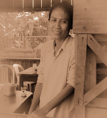 Femme Cambodge photo sépia